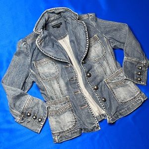 Banana Republic Womens Denim Jacket size 8 Stretch
